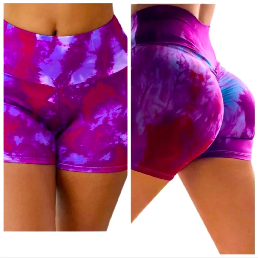High-waist Tie-dye Booty Shorts